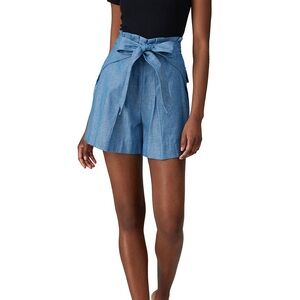 3.1 Phillip Lim High-Waist Blue Tie Shorts